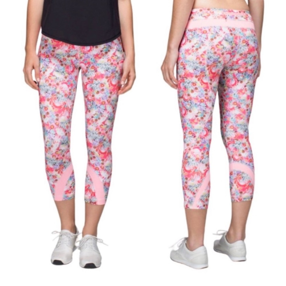 lululemon athletica Floral Pink Leggings